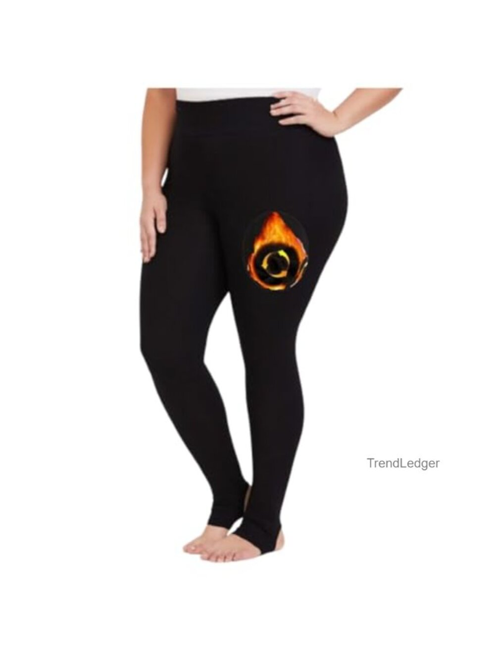 Women's Buttery Soft Fleece Lined Stirrup Leggings High Waist Tummy Control